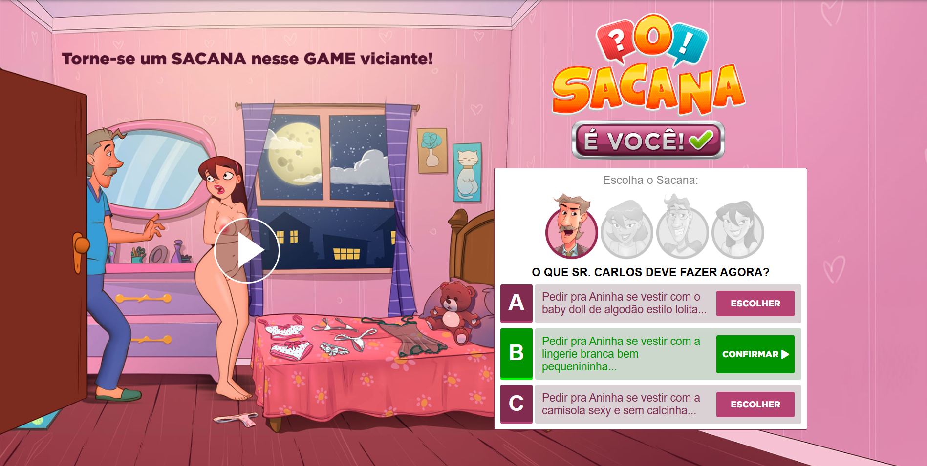 Game interativo do Sacana